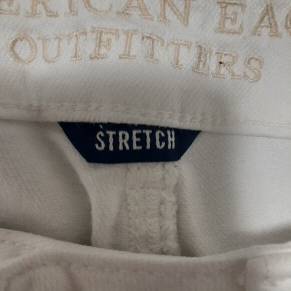 American Eagle Shortie Women's White Size 0 Stretch Denim Shorts - Picture 5 of 7